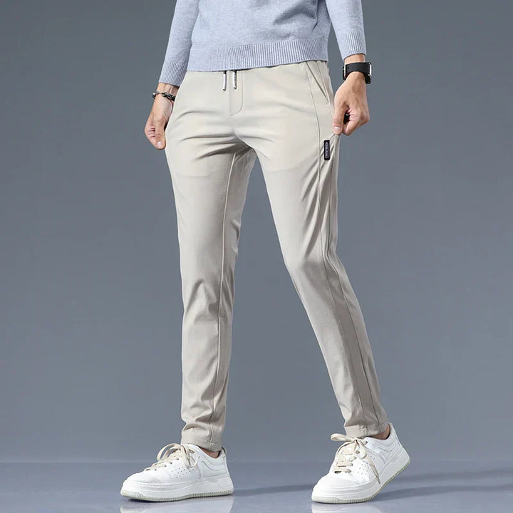 Men's Cotton Tailored Trousers – Straight-Leg Smart Casual – view 2