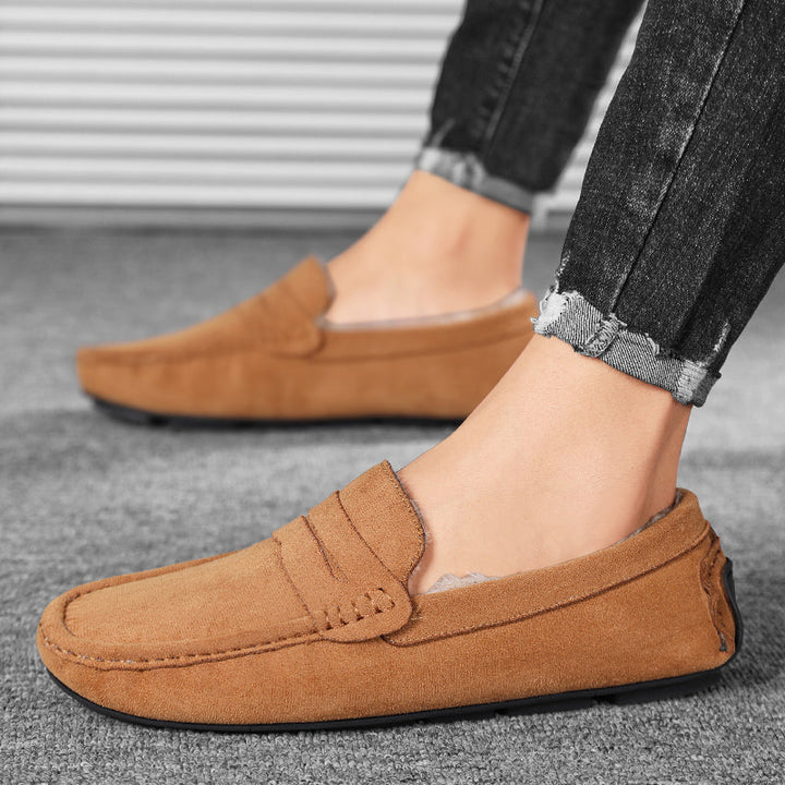 Men's Suede Penny Loafers – Plush-Lined Slip-On Comfort – view 7