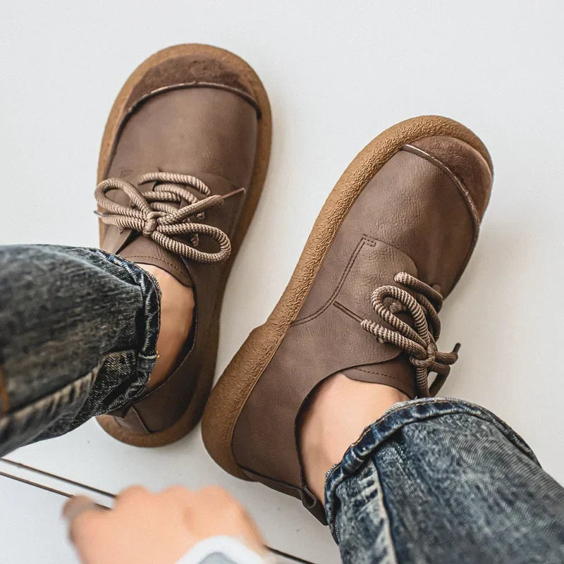 Men's Nomad Leather & Suede Sneakers – Lace-Up Trainers – view 4