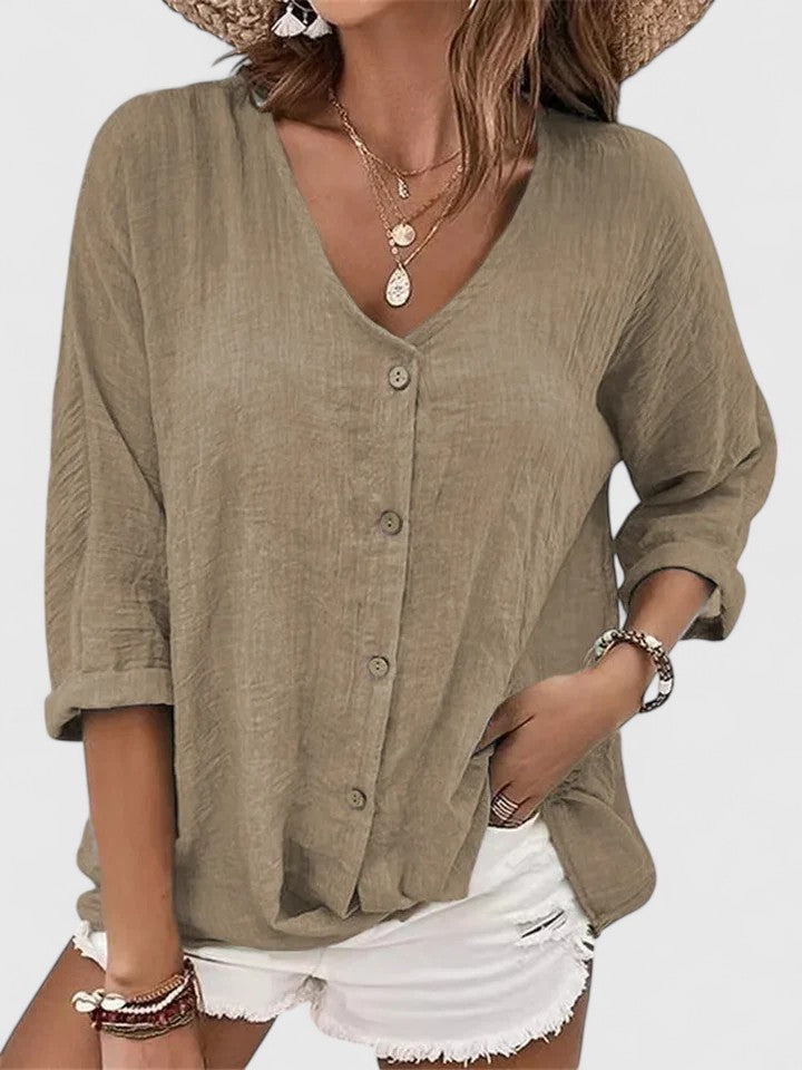 Women's Sophisticated Blouse - Effortless Summer Elegance