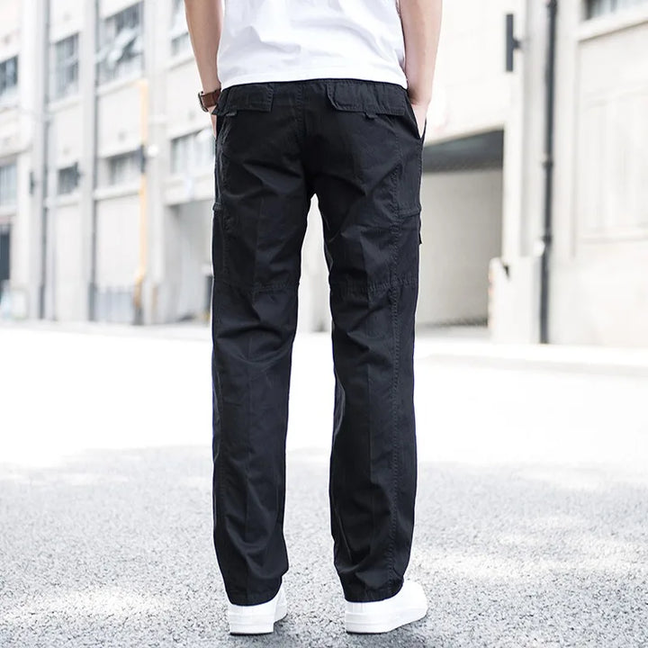 Men's Cotton Cargo Trousers – Tech Relaxed Fit Utility Pockets – view 7