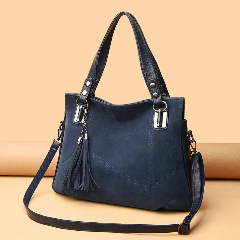 Women's Suede Tote Bag – Convertible Shoulder to Crossbody – view 11