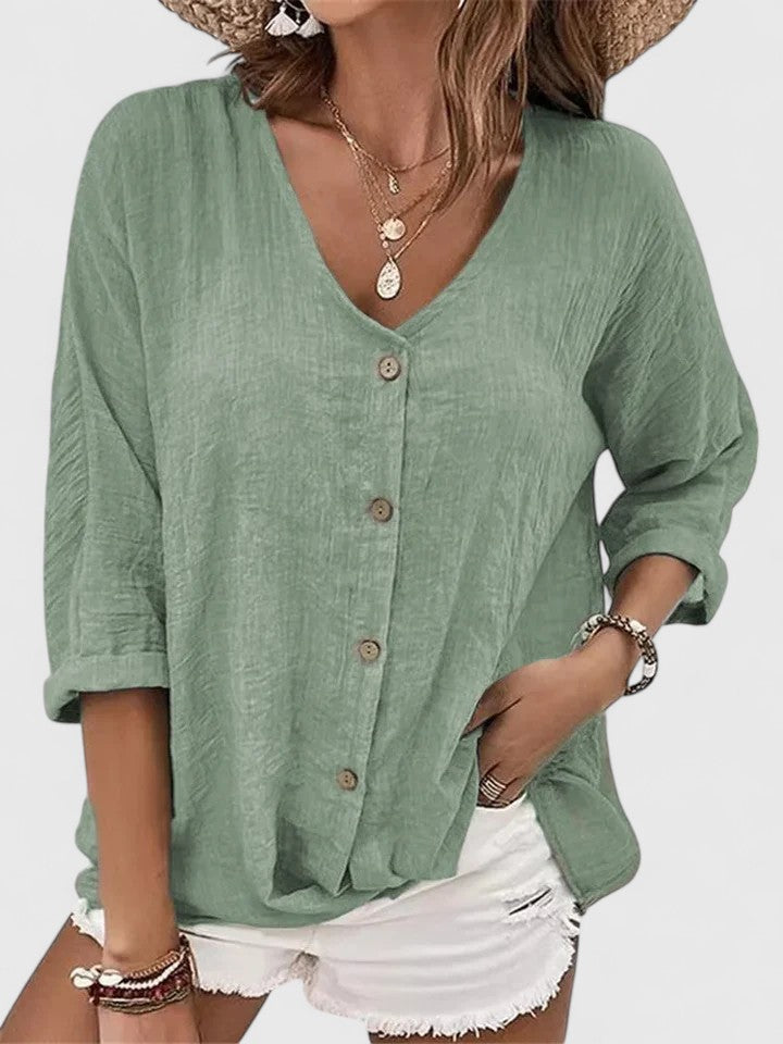 Women's Sophisticated Blouse - Effortless Summer Elegance