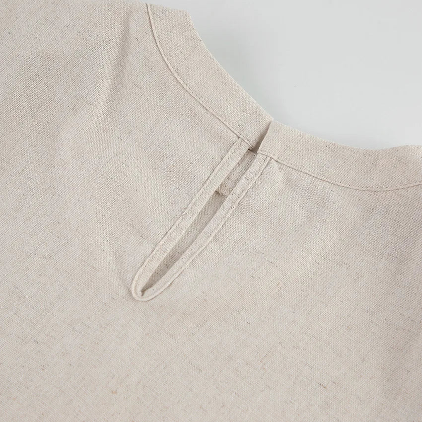 Women's Linen Twin Set – Cropped Top & Wide-Leg Trousers – view 10