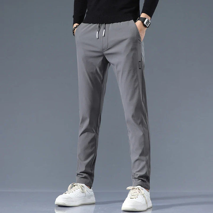 Men's Cotton Tailored Trousers – Straight-Leg Smart Casual – view 8