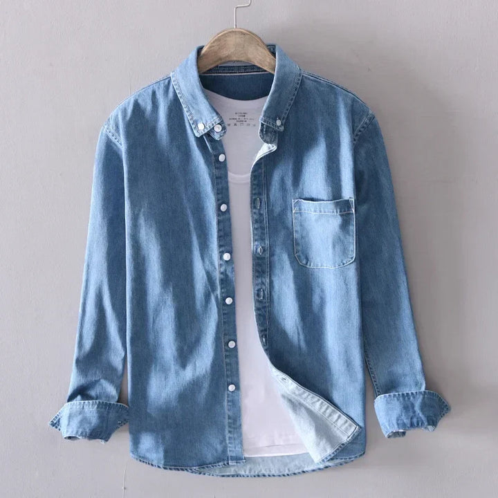 Men's Urban Denim Shirt – Modern Fit Casual Button-Up