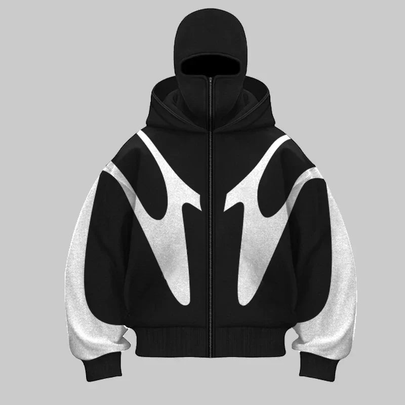 Men's Heavyweight Cotton Balaclava Hoodie – Windproof Streetwear – view 5