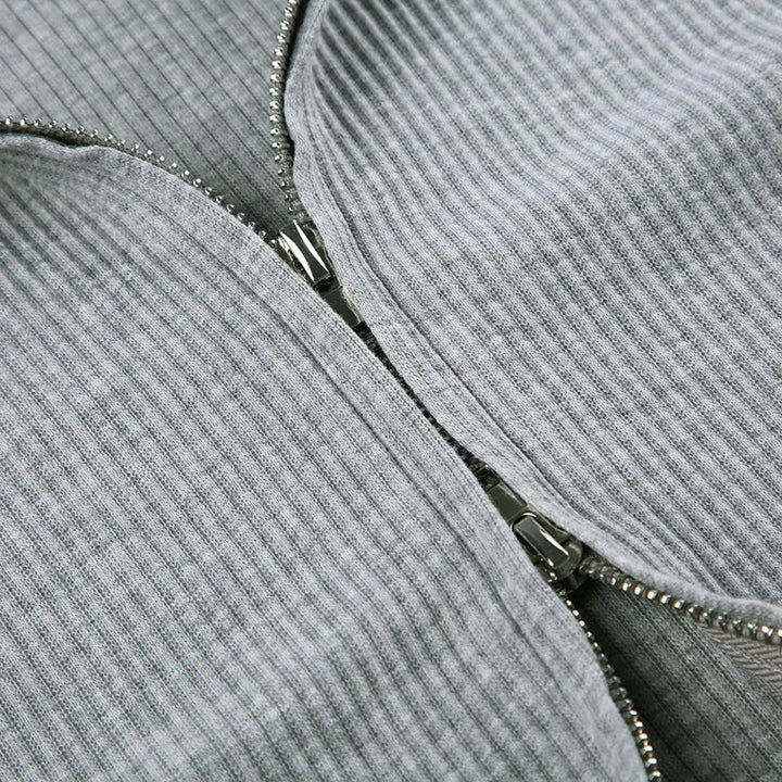 Women's Ribbed Knit Lounge Set – Ridge 3-Piece Hoodie & Shorts