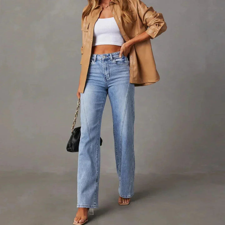 Women's Wide Leg Denim Jeans – Relaxed Everyday Comfort – view 6