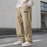 Men's Corduroy Joggers – Soft Straight-Leg Drawstring Trousers