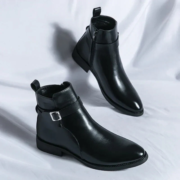 Men's Leather Chelsea Boots – Smart Casual Zip Ankle Boots