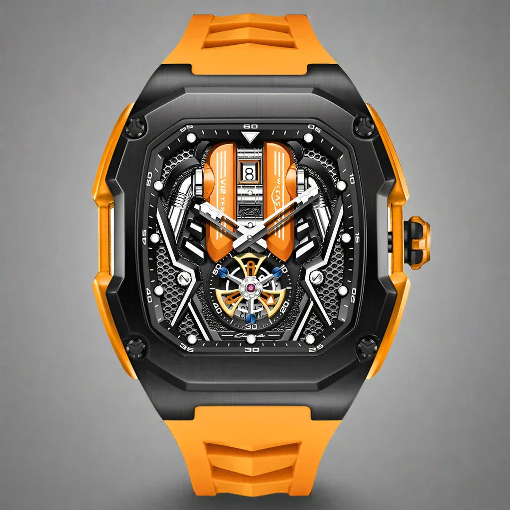 Men's Stainless Steel Chronograph Watch – Luminous Calendar Dial – view 12