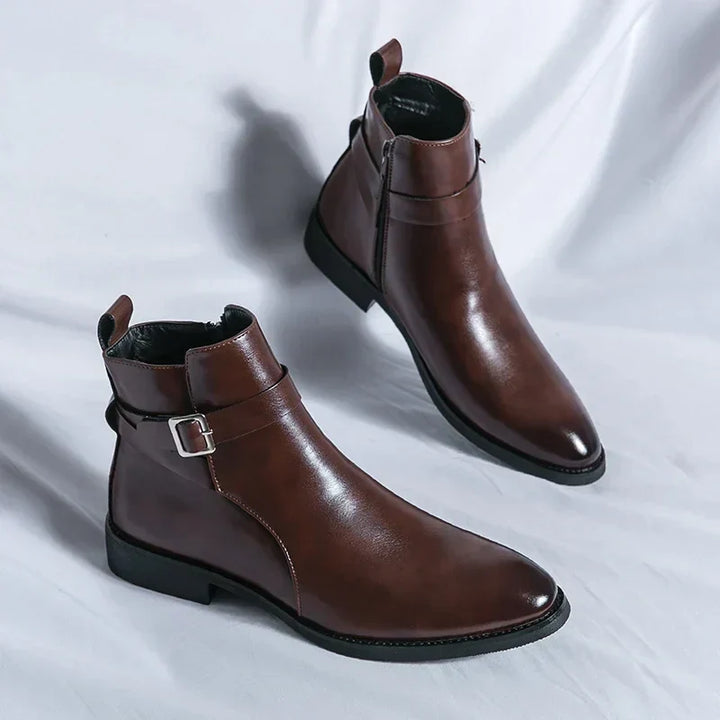 Men's Leather Chelsea Boots – Smart Casual Zip Ankle Boots – view 3