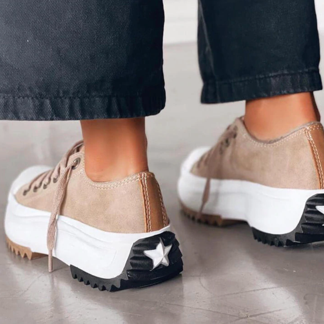 Women's Canvas Platform Trainers – Cushioned Sole Everyday Style – view 2