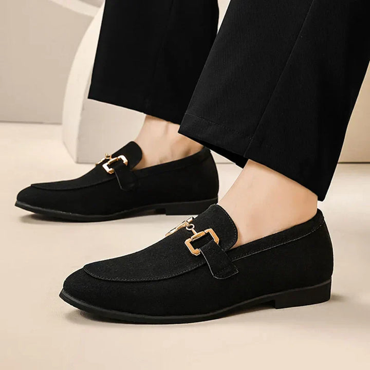 Men's Suede Loafers – Cushioned Slip-On Shoes for Work