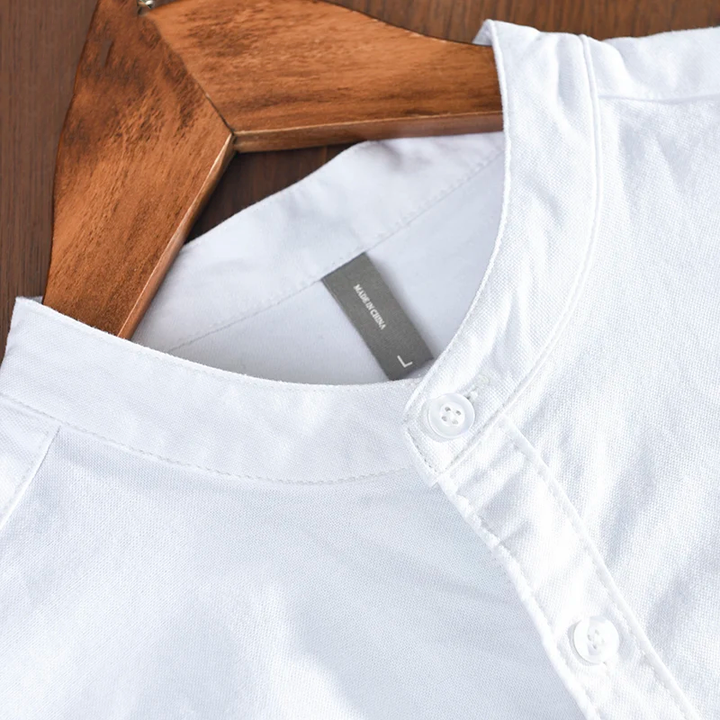 Men's Naples Smooth-Touch Shirt – Tailored Smart-Casual Style – White