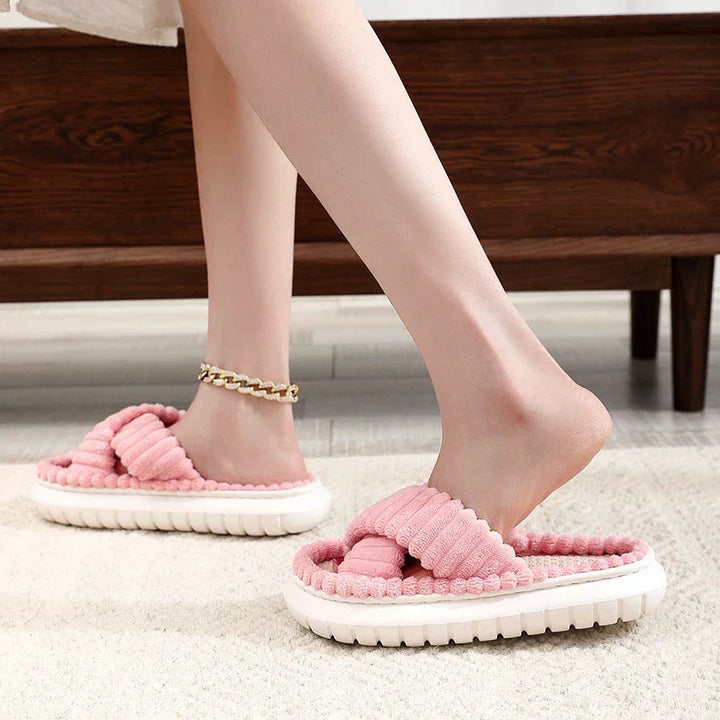 Women's Lush Mellowz Linen Slippers - Soft & Supportive