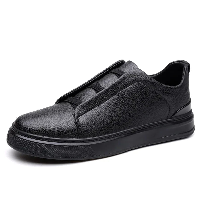 Men's Leather Trainers – Cushioned Low-Profile Everyday Shoes