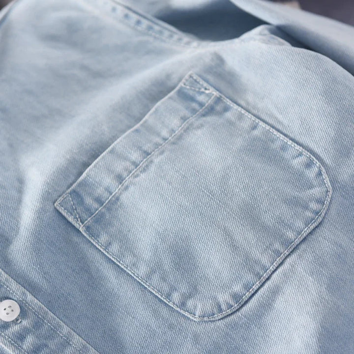 Men's Urban Denim Shirt – Modern Fit Casual Button-Up – view 6