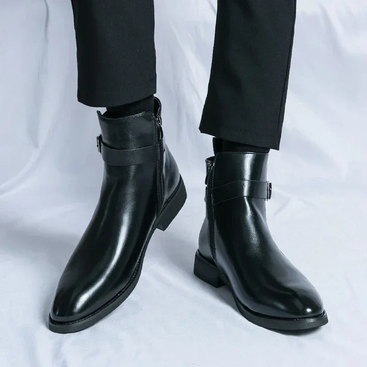 Men's Leather Chelsea Boots – Smart Casual Zip Ankle Boots