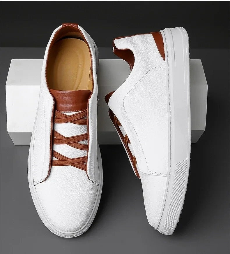 Men's Leather Trainers – Cushioned Low-Profile Everyday Shoes – view 2