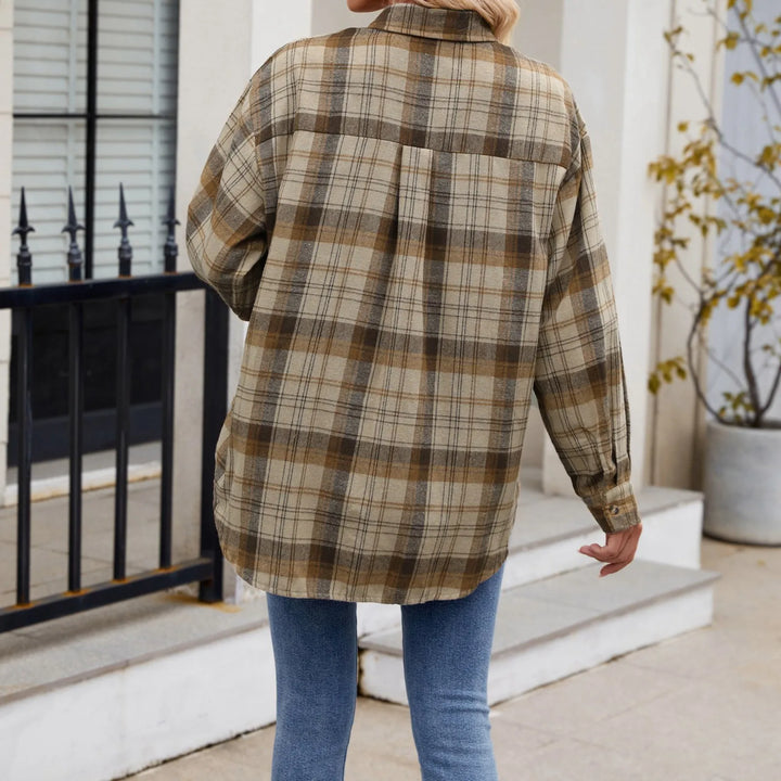 Women's Plaid Button-Up Shirt – Relaxed Vintage Heritage Check