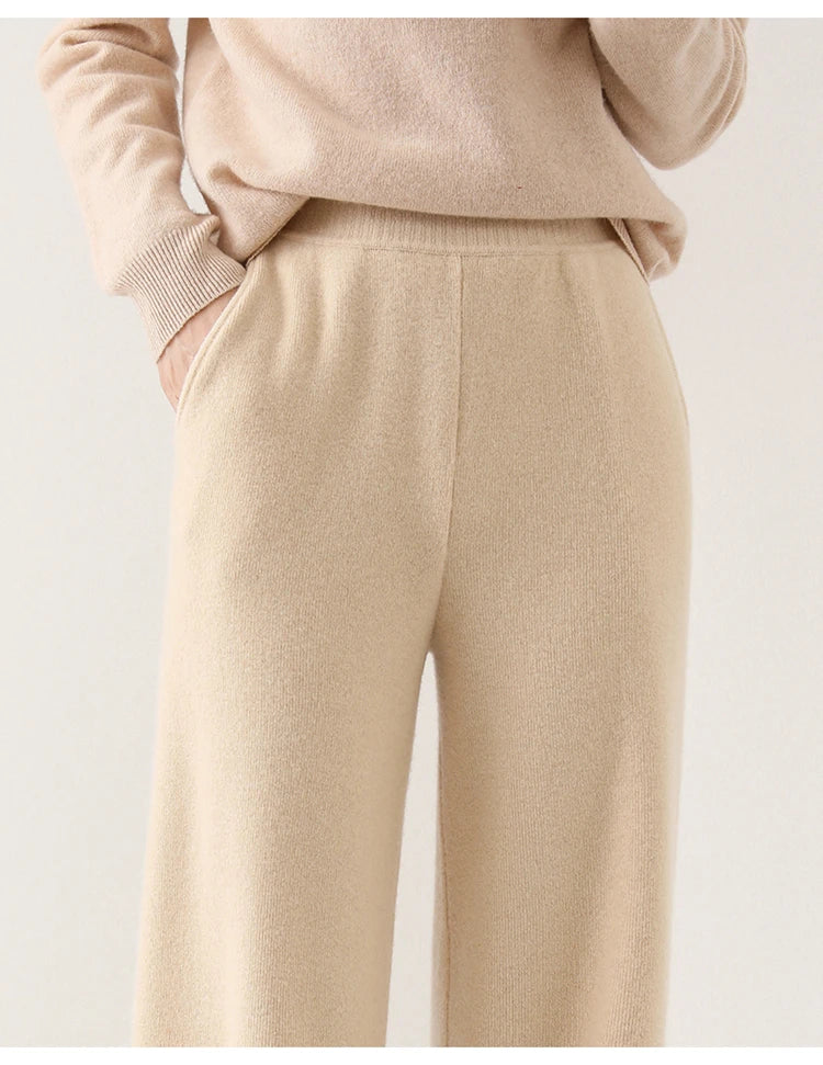 Women's Merino Wool Wide-Leg Trousers – High-Waisted Comfort – view 7