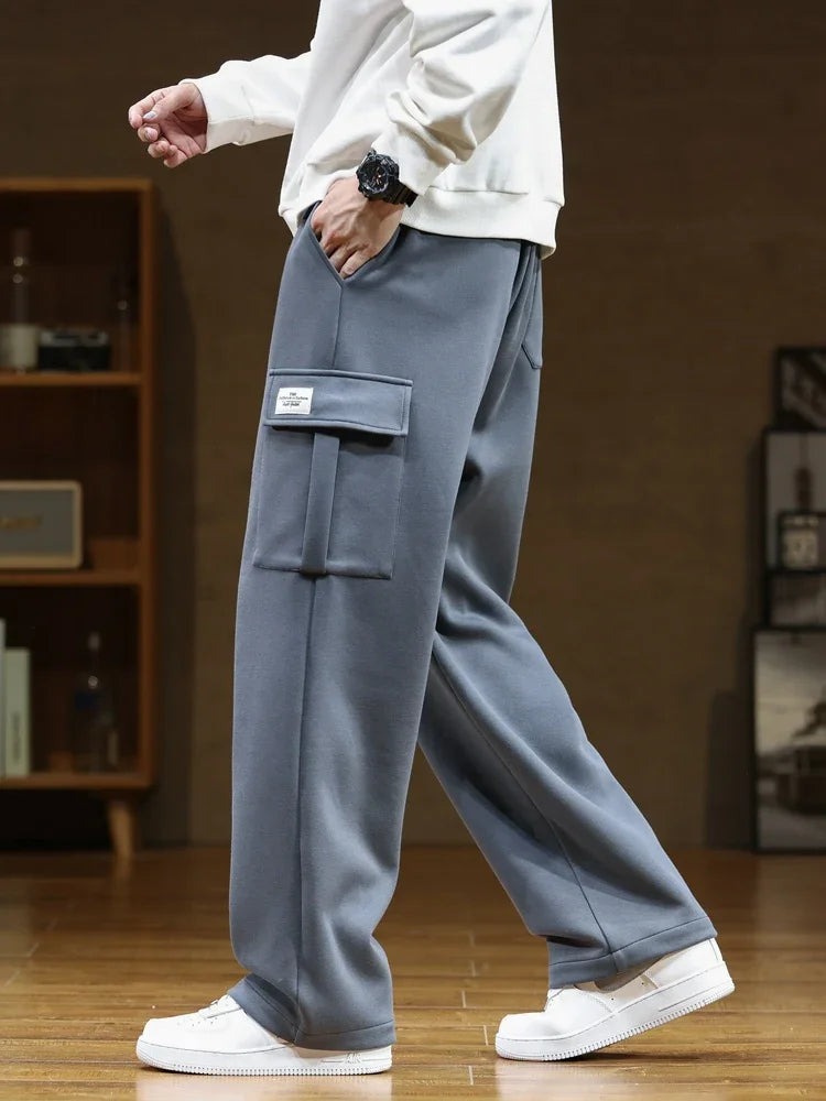 Men's Cotton-Blend Cargo Joggers – Relaxed Wide-Leg Comfort – view 4