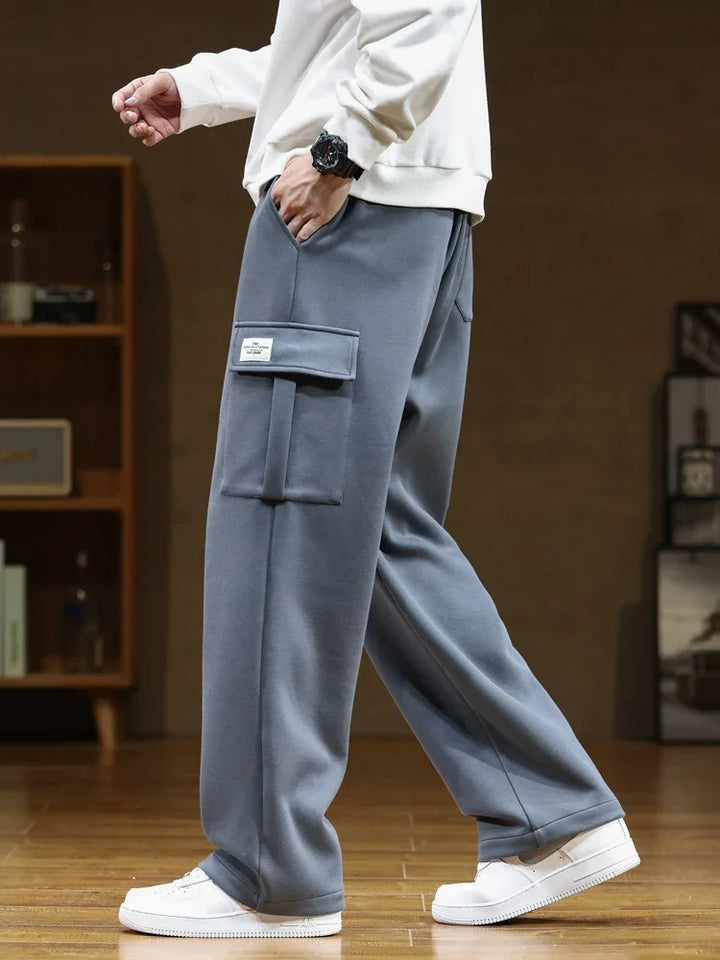Men's Cotton-Blend Cargo Joggers – Relaxed Wide-Leg Comfort – view 4