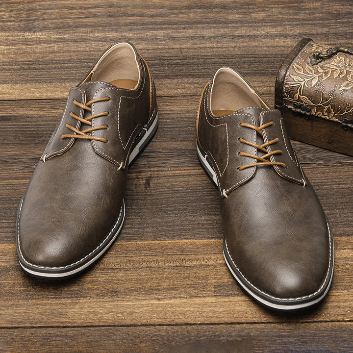 Men's Leather Hybrid Dress Shoes – Cushioned Sole – Office to Weekend – view 4