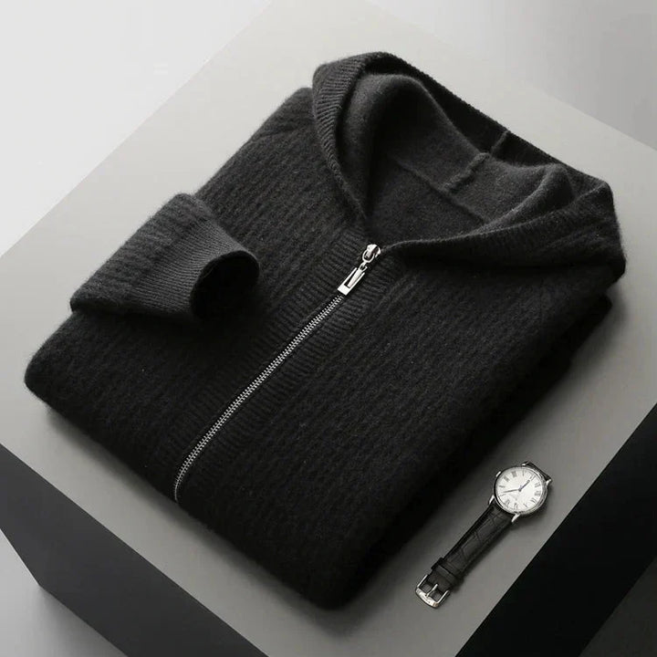 Men's Cashmere Zip-Through Hoodie – Lightweight Luxury Layer – view 5