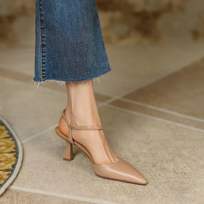 Women's Zoe Ankle Strap Dress Heels - Elegant Pointed Heel for