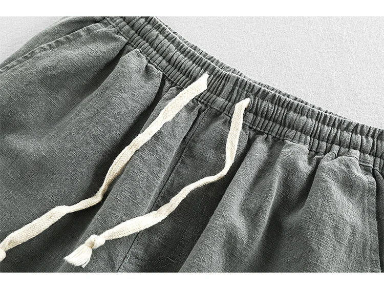 Men's Amalfi Linen Shorts – Drawstring Summer Holiday Shorts – view 8