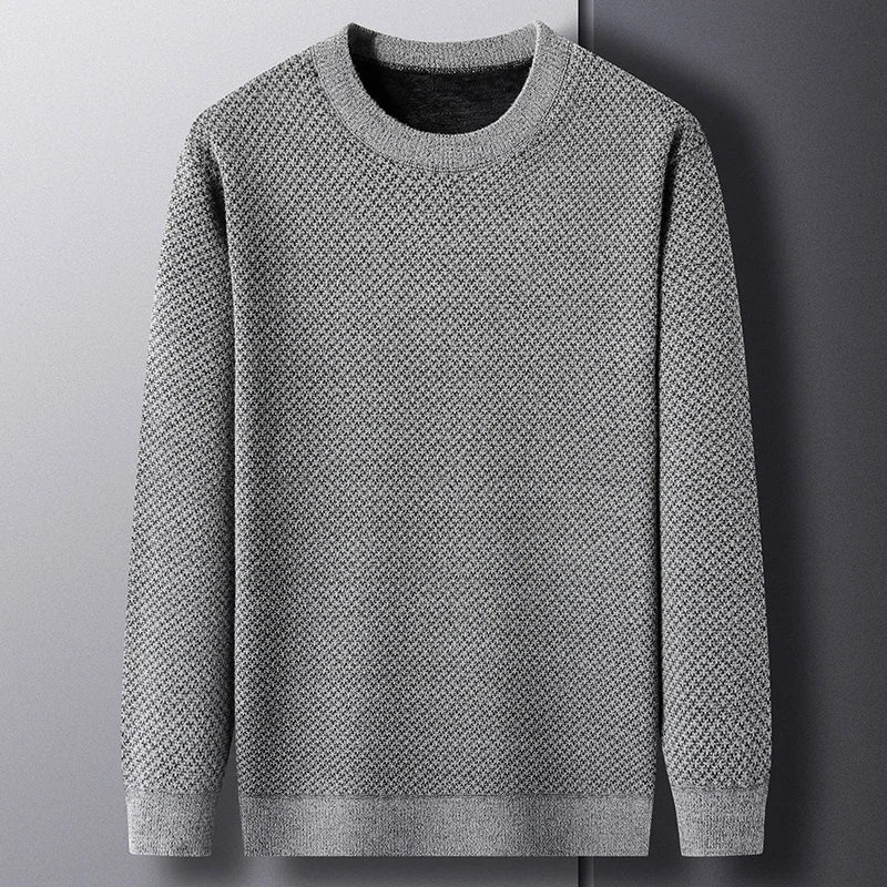 Men's Wool Textured Knit Jumper – Breathable All-Season Layer