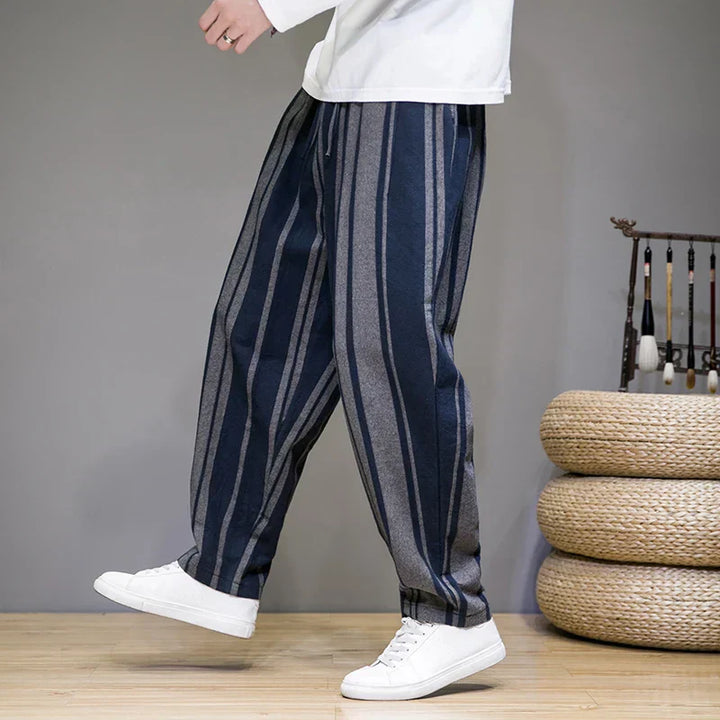 Men's Cotton-Linen Lounge Trousers – Relaxed Tapered Fit – view 5