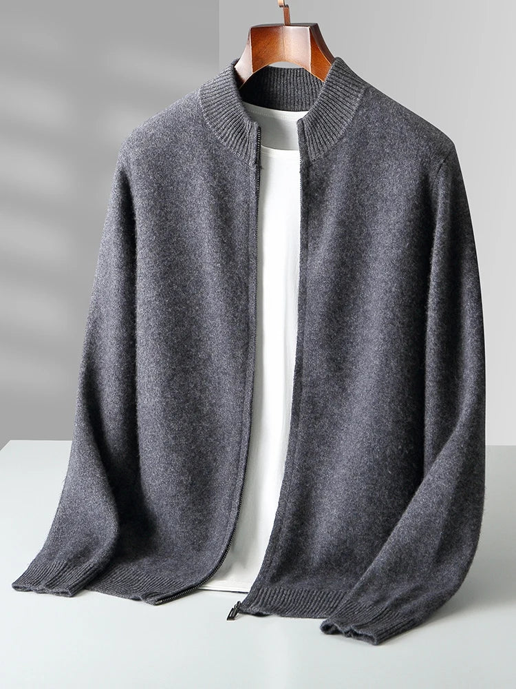 Men's Florenzo Merino Wool Zip-Up Cardigan – Everyday Layering – view 3