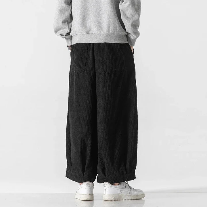 Men's Wide-Leg Corduroy Trousers – Relaxed Drawstring Comfort – view 9