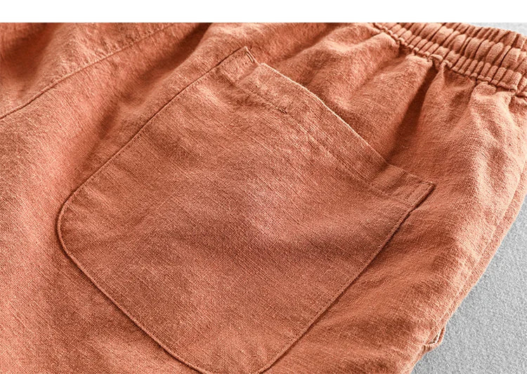 Men's Amalfi Linen Shorts – Drawstring Summer Holiday Shorts – view 9