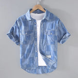 Men's Cotton Blend Check Shirt – Lightweight Relaxed Layer