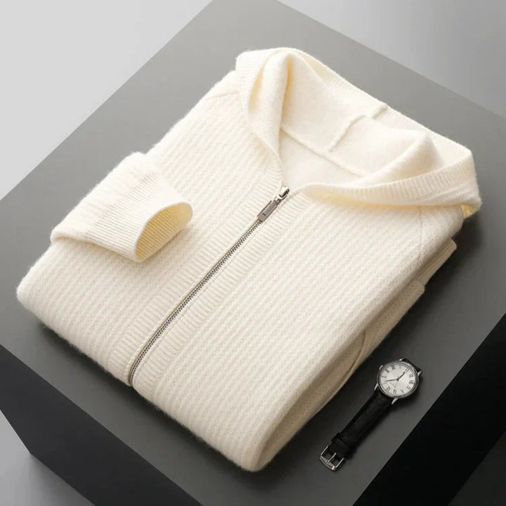 Men's Cashmere Zip-Through Hoodie – Lightweight Luxury Layer – view 3