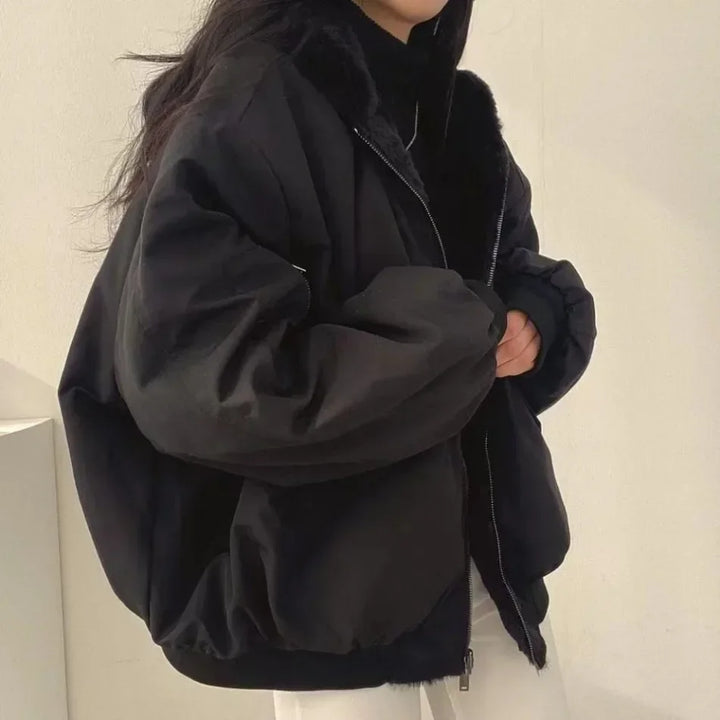 Women's Sherpa-Lined Hooded Jacket – Cosy Oversized Layer – view 5