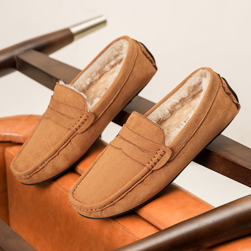 Men's Suede Penny Loafers – Plush-Lined Slip-On Comfort – view 6