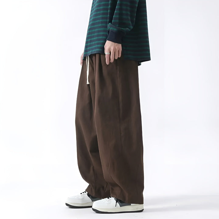 Men's Cotton Sarouel Trousers – Relaxed Pleated Harem Style – view 5