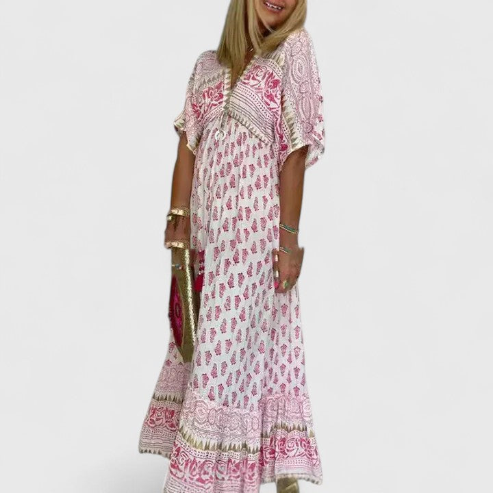 Women's Printed Maxi Dress - Effortless Summer Style