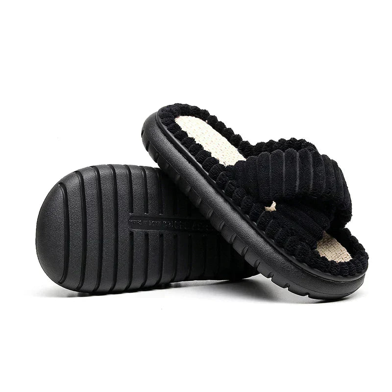 Women's Lush Mellowz Linen Slippers - Soft & Supportive