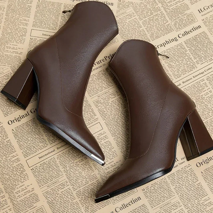 Women's Pointed Chelsea Boots with Block Heel – Smart Comfort – view 4
