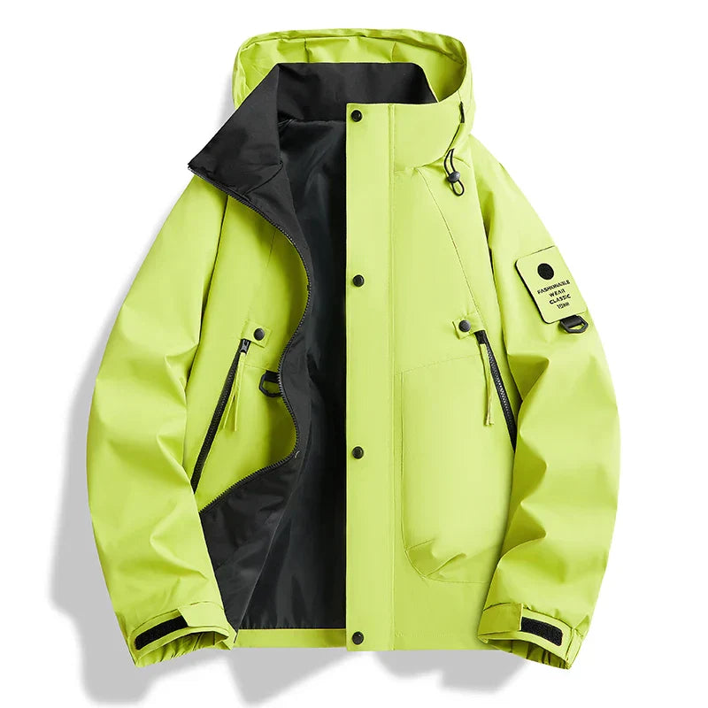 Men's Hooded Shell Jacket – Water-Resistant Lightweight Rain Jacket