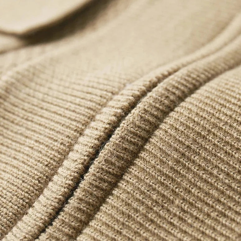 Men's Cashmere Blend Zip Cardigan – Shawl Collar Knit Layer – view 6