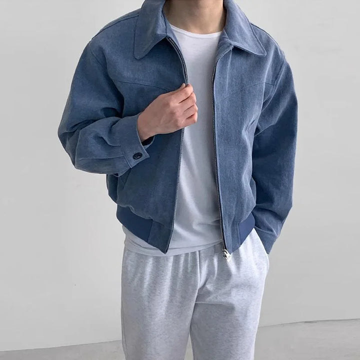 Men's Antonio Suede Jacket – Zip-Up Smart Casual Outerwear – view 2