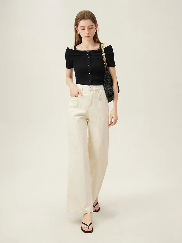 Women's Wide-Leg Denim Jeans – Relaxed Vintage-Inspired Fit – view 3